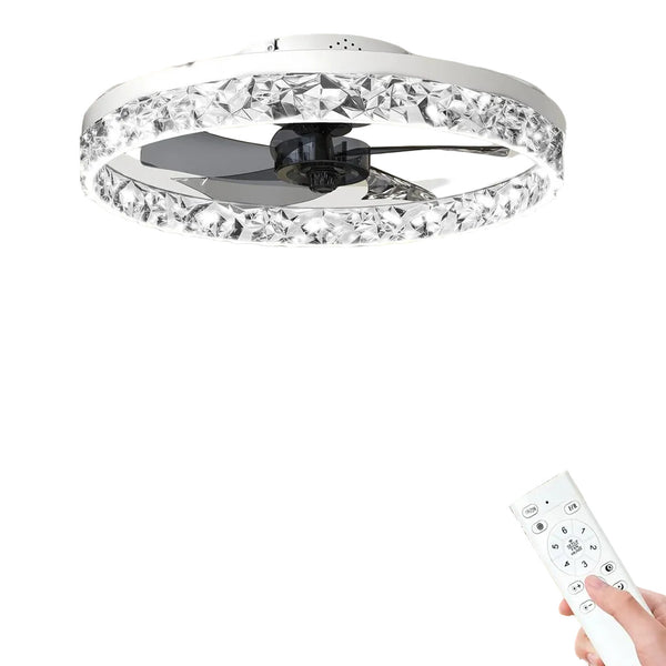 Brasseur d'air plafond LED Jelena 50cm intelligent