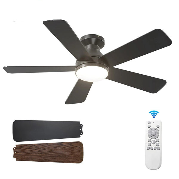 Brasseur d'air plafond LED silencieux avec télécommande